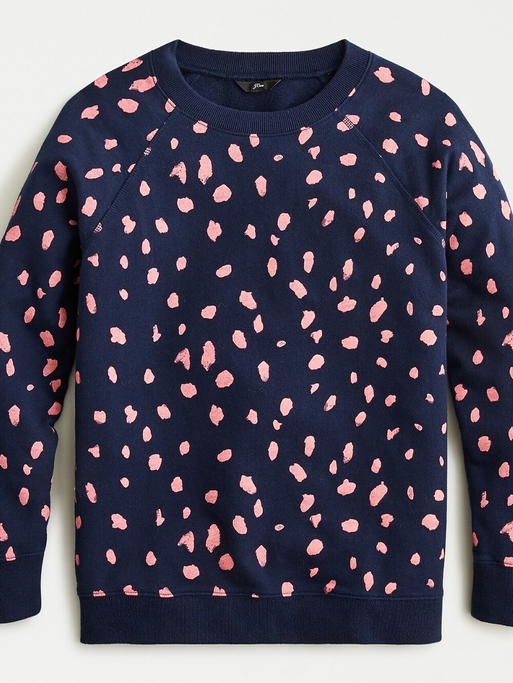 J. Crew Cotton terry sweatshirt in painter's leopard print